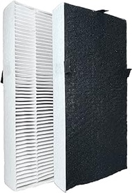 Nispira U Filter HRF201B Replacement 2-in-1 HEPA Activated Carbon For Honeywell Febreze Air Purifier FRF102B FRF101B | FHT190 FHT180 FHT170 HHT270 HHT290 | Removes Smoke, Pollen, Dust | 2 Packs