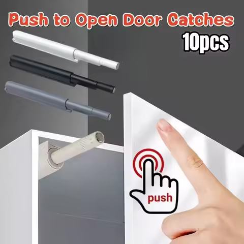 10PCS Push to Open Cabinet Magnetic Door Latches,Push in Catch Push Magnet Latch for Hidden Doors Cl