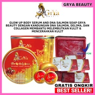 PAKET HEMAT GLOW UP BODY SERUM GRYA BEAUTY + GRYA BEAUTY SOAP SKINCARE BPOM DNA SALMON