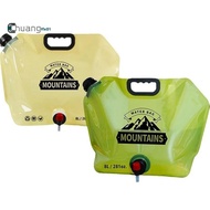 Camping 2PCS 2 Gallon  Water Container with Spout, Foldable Empty Gallon Jug for Outdoor Hiking