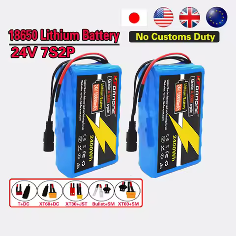 🚴🚴24V/29.4V 7S2P 10Ah 18650 Battery pack 29.4V Rechargeable Battery Mini Portable Charger For LED/La