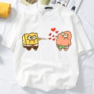 T SHIRT SPONGEBOB SquarePants cartoon tshirt woman man baju perempuan lelaki  S-5XL