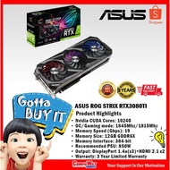 ASUS ROG STRIX-RTX3080TI-O12G-GAMING 12GD6X (3 FAN/10240 CUDA/320 TMU/112 ROP/384 BIT/19Gbps) GRAPHI