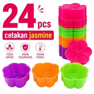 24 PCS Putu Ayu Flower Cake Molds Jasmine KH Mold Diameter 7 cm Height 3 cm | Food Grade Plastic Put