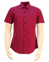 Thomas London Mens Slim Fit Short Sleeve Business Shirt - TL52004B201