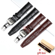 20mm 21mm 22mm Watch Band for IWC PORTOFINO PORTUGIESER Genuine Leather Men's Strap Watch Chain Watc
