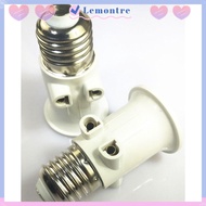 LEMONTRE E27 EU LED Bulb Adapter, E27 Socket Light Bulb White EU Plug Connector, ABS Lamp Adapter Pl