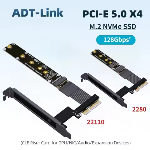 New 2280 22110 M.2 for NVMe SSD Extension Cable Solid State Drive Riser Card M2 M Key to PCI Express