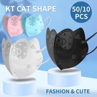 50Pcs Facemask for Adult Korea 3d Masks Hello Kitty Cat Shape Mask 3PLY Protective Disposable Dust-proof N95 Facial Mask Murah 50pcs