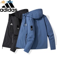 [Ready stock] Ready Stock Jaket Besbol Lelaki Adidas Jaket Lelaki Kalis Air Musim Bunga dan Musim Gugur Pakaian Luar Kas