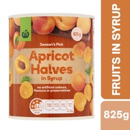 [Expiry Date: 12/12/2027]  Woolworths Apricot Halves In Syrup 825g