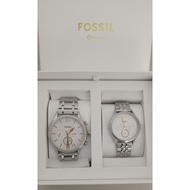 Original and Brand New Fossil His and Her Fenmore Multifunction Stainless Steel Watch Gift Set