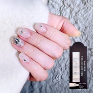 【白月光】桃心纯色免烤立体钻饰品美甲贴纸片穿戴甲膜胶贴 BBLE