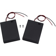 (Pack of 2 4 AA 6V Battery Holder with Switch, 4X 1.5V AA Battery Holder with Leads and Switch
