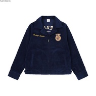 Work Jacket Corduroy (Boxy fit), Flagofskull Official -Navy blue (FFA Jacket)