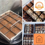 พิมพ์แบ่งช่องขนม **รวมถาดอบ** 10X10 (16ช่อง)แม่พิมพ์แบ่งบราวนี่ ที่แบ่งเค้ก ที่ตัดบราวนี่ ช่องแบ่งบร