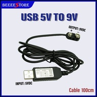 5V to 9V 9 Volt Battery Eliminator USB Power Supply Cable (can for Smart Tag) Replace 9V Battery