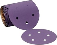 3M Cubitron II Stikit Paper Dust-Free Disc Roll 732U, 5" x NH, 5 Holes, 80+ C-Weight, 100 Discs per