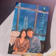 日常似顏繪 | 無框畫輸出 多種尺寸 客製畫像 全家福 生日 紀念日