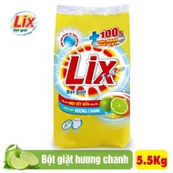 BỘT GIẶT Lix Extra NEW 5.5kg Mẫu mới (hương chanh) tặng NRC 400g