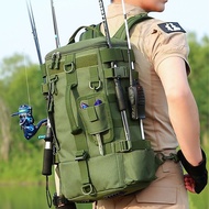 Backpack Fishing Bag Mountaineering Multifunctional Boy Fitness Walking Water-Repellent Large-Capaci