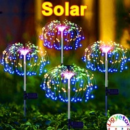 200 LED 8 Modes Outdoor Solar Fireworks Light Solar Ground Plug Fireworks Light Pelita RAYA Lampu Solar Garden Light