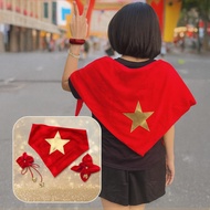 Vietnam Red Yellow Star Scarf set Cheerleading Scarf, Parasol, National Day Ceremony September 2 Big