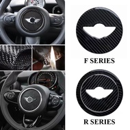 For BMW Mini Cooper F54 F53 F55 F56 R60 R57 R58 R55 R56 Steering Wheel Carbon Fiber Sticker Decor De