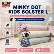 Kids Bolster L (Large Sizes) - Minky Dot Case / Bantal Kanak-Kanak L