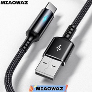 MIAOWAZ USB Type C Cable, Nylon 25cm Micro USB Cable, Short Fast Charging Portable Fast Charging Cab