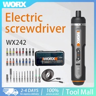 WORX 4V Mini Cordless WX242 Electrical Screwdriver Set tools USB Rechargeable Handle，Bit Drill set