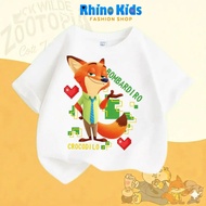 AZ104 - RHINO KIDS T-shirt for girls and boys with HOT TREND zootopia print, thick, cool cotton