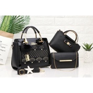 Sg1101 Syafniegalery eldora yorie 3in1 imported handbag women's teacher's bag party bag glossy bag p