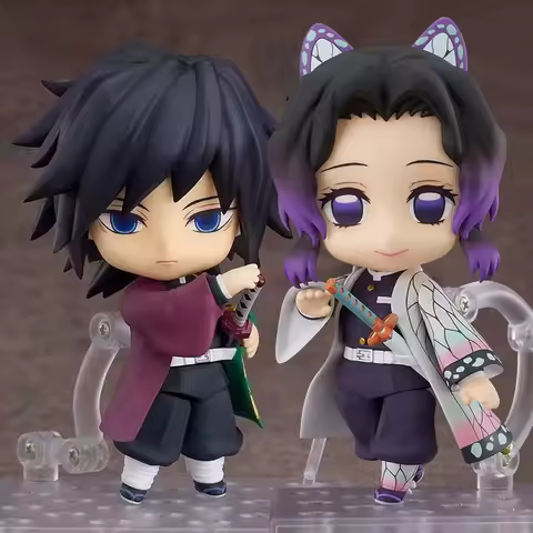 Q Version 1408/1655 Kochou Shinobu Giyuu Tomioka Nendoroid Action Figures Interchangeable Face Anime
