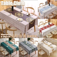 Waterproof Table Cloth Mantle Waterproof Cover Table Cover Table Cloth 6 4/6/8/10 Seates