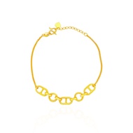 Sunshine Tab Bracelet in 999 Gold by Ngee Soon Jewellery