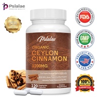 Pslalae Dietary Supplement, Organic Ceylon Cinnamon Capsules, Suitable for Adults, Made in the USA.