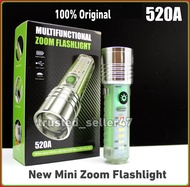 LED Waterproof 520A Multifunctional Zoom Portable Flashlight Super Bright Led Multi Color Light