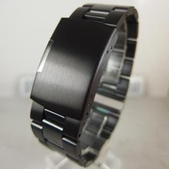 【錶帶家】『嚴選』高級黑色PVD不銹鋼實心錶帶 22mm代用 ASUS ZenWatch 2 MOTO 360 2 S3