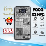 Poco X3 Nfc Case [ NEWSPAPER ] Hardcase Softcase Glossy Casing Poco X3 Nfc