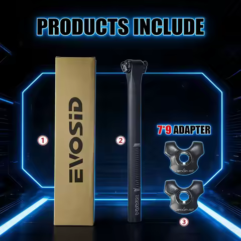EVOSID Terra Ultra-Light Carbon Seatpost: UD Matte Finish, 27.2/31.6mm Diameter, 400mm Length - Comp