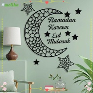 MOLIHA Wall Sticker, Arylic DIY Mirror Stickers,  Home Decorations Ramadan Decors Removable Eid Mubarak Wall Decal