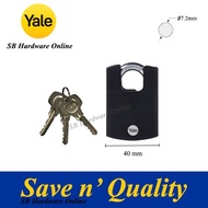 [ANTI-RUST, GUARDED ANTI CUT, BORON STEEL SHACKLE] YALE Y121B 40MM BRASS PADLOCK