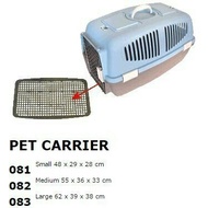 GOSEND SPECIAL Pet Carrier + Tray 2 Doors (083) 62x39x38cm - Striped Motif - PSI (PSID13)
