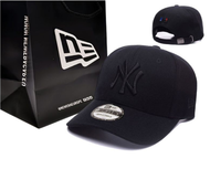 Topi Strapback MLB Baseball Cap NY New York Black Hitam IMPORT