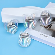 【Rainbow】8 keys mini Kalimba transparent heart crystal kalimba acrylic Thumb Piano Acoustic Finger P