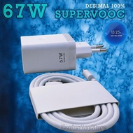 Opo 67W SUPERVOOC CHARGER Original+1 Set TypeC Cable Micro Cable CHARGER Adapter Cable - 1 Set + 67W
