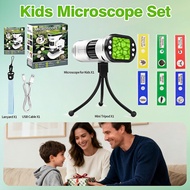 1000X Handheld Microscope for Kids 4K 2.0" Screen Rechargeable Mini Pocket Digital Microscopes w/Sli