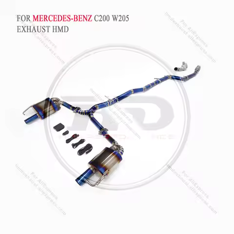 Lightweight Ti Exhaust Catback For Mercedes Benz W205 C180 C200 Free Flow Sport Sound Racing Exhaust
