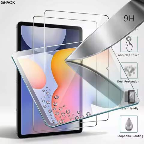 2pcs 9H Tempered Glass Full Screen Protector For Samsung Galaxy Tab S6 Lite S7 FE S8 Plus S9 Plus FE